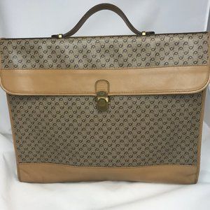 Flavi Vismano Firenze Tan Vintage Briefcase Italy
